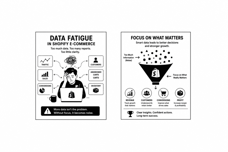 Data Fatigue in Shopify E-commerce – When Too Much Store Data Starts Slowing Growth