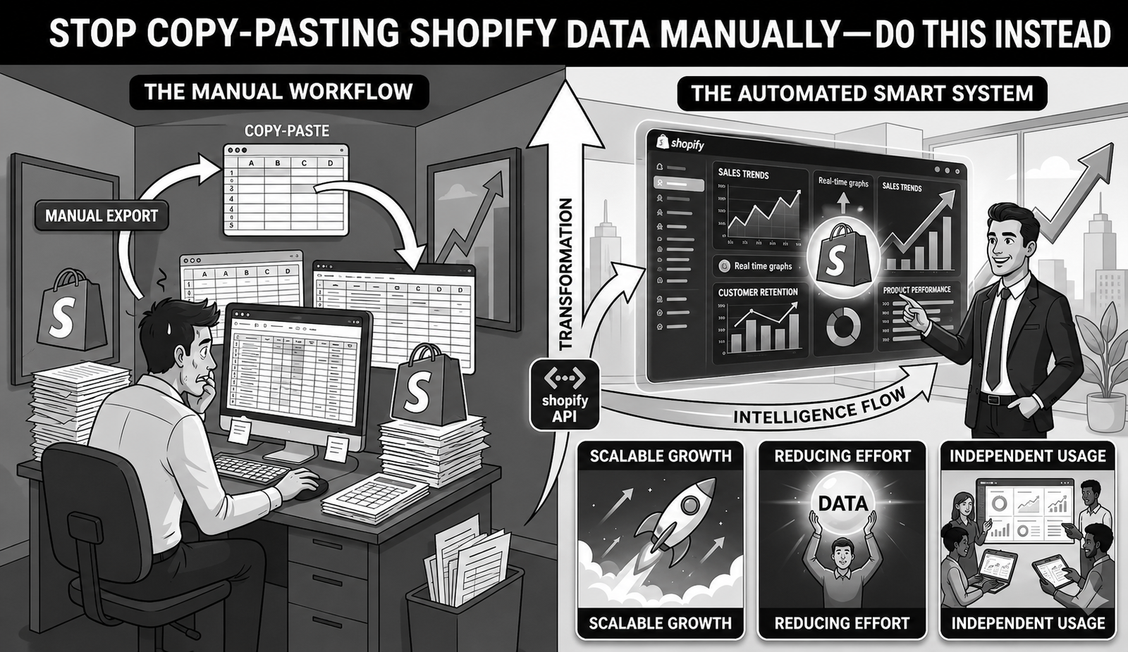 Stop Copy-Pasting Shopify Data Manually—Do This Instead