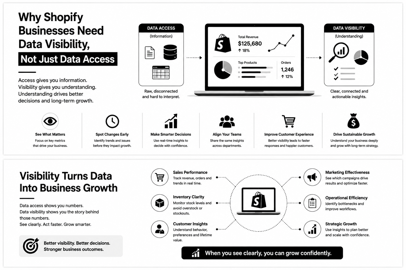 Why Shopify Businesses Need Data Visibility, Not Just Data Access